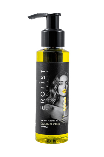 Разогревающее массажное масло Erotist Caramel Club Ананас, 100 мл.
